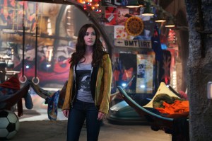 Megan Fox plays April O'Neil in TEENAGE MUTANT NINJA TURTLES, from Paramount Pictures and Nickelodeon Movies.